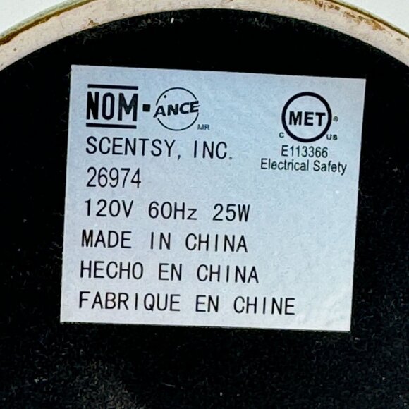 Scentsy Metal Petal 26974 Electric Warmer Ceramic Floral Butterflies Green 6" - Picture 10 of 16